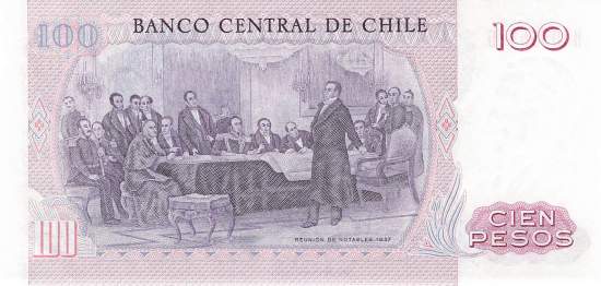 100 Pesos p152b Chile 1983